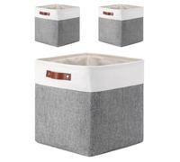 Boîtes de rangement en tissu, paniers pour armoire, paniers de rangement, lot de 3, 25|28|30|33 cm, 25 x 25 x 25 cm