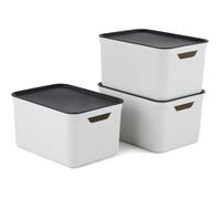 Boîtes de Rangement - Jive - Dekobox - 3x16L - Plastique Recy lanc/Anthracite