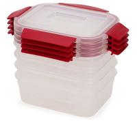 Joseph Joseph Boîtes de conservation Nest Lock 1000011 1,1 L Lot de 4 Rouge Plastique Hermétique