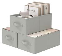 Boîtes de rangement, lot de 3, boîtes pliables en tissu, panier de rangement avec 2 poignées, tissu Oxford, facile d'entretien, panier de rangement en tissu pour armoire, 33 x 23 x 14 cm