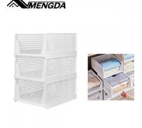 Boîtes de rangement pliable et empilable-MENGDA-Rangement coulissant à 3 niveaux-Pour chambre,dressing-Installation facile