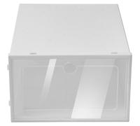 Boîtes de rangement pour chaussures, lot de 24 - Boîtes à chaussures empilables - Plastique transparent - Pliables - Pour placard et chambre à coucher - Idéales pour les petits espaces - Blanc
