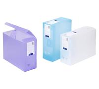 Boîtes de rangement pour dossiers, 24,5 x 33 x 12 cm, en plastique, lot de 4, couleur pastel