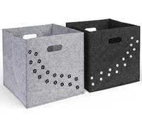 Boîtes de rangement pour fil, lot de 2 pièces - Gris clair et gris foncé - pour l'organisation, les armoires et la maison, accessoires pour le montage, la réparation et les loisirs