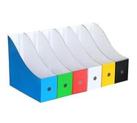 Boîtes De Rangement Transparentes Pour Livres, Magazines Et Dossiers ¿ Lot De 6, Design Durable, Couleurs Assorties