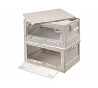 XCase 2 boîtes de rangement pliables 45 L AB-130 - coloris blanc