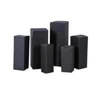 Boîtes D'emballage en Carton Kraft Boîte en carton à tube long de 50 pièces | For le parfum de rouge à lèvres(Black,50Pcs,2.8x2.8x8.5cm)