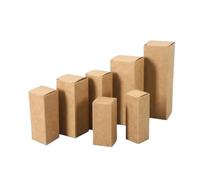 Boîtes D'emballage en Carton Kraft Boîte en carton à tube long de 50 pièces | For le parfum de rouge à lèvres(Brown,500Pcs,2.8x2.8x7cm)