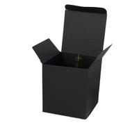 Boîtes D'emballage en Carton Kraft Coffret cadeau en carton noir 50 pièces | 2-10 cm Hauteur 4-18 cm(LxW 4x4cm,H 10cm)