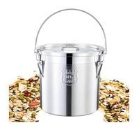 Boîtes en acier inoxydable 304 avec couvercles et poignées sécurisés, stockage de nourriture hermétable pour les grains de farine de riz, conteneurs de cuisine durables pour l'organisation de garde-ma