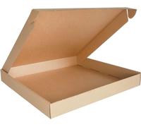 Boîtes en carton ondulé brun de taille moyenne, dimensions 36 x 35,3 x 4,3 cm, lot de 10