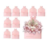 Boîtes pour la Saint-Valentin - Papier 27 x 22 x 4 cm 10 pièces | Boîte à enveloppe de fête à motif cœur romantique, emballage cadeau floral, vacances, fiançailles, cérémonies | Amis épouse