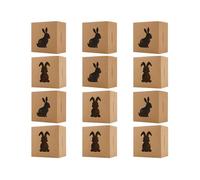 Boîtes pour Pâques - Construction en papier de 12 pièces, joli lapin en vitrine, boîtes à bonbons de Pâques, conteneurs pour collations festives | Cadeau pour anniversaire, goûter