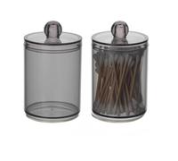 Boîtes Rangement Coton Tige Transparentes - 2 pcs