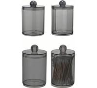 Boîtes Rangement Coton Tige Transparentes en PET - 4 pcs