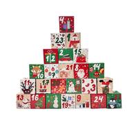 Boîtes Vides Calendrier de l'Avent - Calendrier de l'Avent 24 Jours en Papier | Organisateur Vide Festif pour Filles Garçons Célébrations