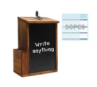 BoîteZ A SuggestionsZ En Bois,Boîte A Suggestions Bois Avec 50 Cartes De Suggestions,Boîte A Donation Murale,Boîtes A Dons A Fixation Murale Pour Don,Bulletin De Vote,Ecole,Bureau,Hôpital,Suggestion