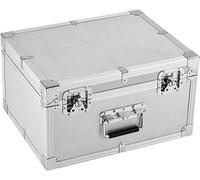 Boîtier à outils Aluminium - Valise de rangement - Protège-équipement - avec mousse amovible - 40x32x20,5 cm - Argent