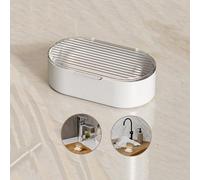 Boîtier à savon double paroi amovible, boîtier à savon avec égouttoir et couvercle, boîte à savon, armoire à savon, boîte à savon pour cuisine, salle de bain, douche (transparent)