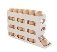 Boîtier à Œufs pour Réfrigérateur 4 Étages Stockage Automatique Roulant | Distributeur Anti-Dérapant 30 Oeufs Pour Cuisine Maison Épicerie Pique-nique Camping Car