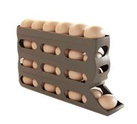 Boîtier à Œufs pour Réfrigérateur 4 Étages Stockage Automatique Roulant | Distributeur Anti-Dérapant 30 Oeufs Pour Cuisine Maison Épicerie Pique-nique Camping Car
