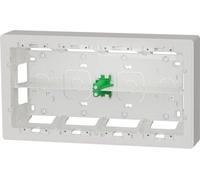 Boîtier apparent 2 rangées, 10 modules, blanc antique, complet - NU821020 Unica