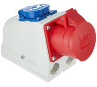 Boîtier combiné CEE avec contact, 5 prises, 3 pôles - Protection contre les projections d'eau, indice IP44
