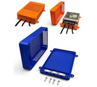 Boîtier compatible avec bloc d'alimentation à découpage Mean Well LRS série compatible avec bloc d'alimentation Meanwell LRS-35, LRS-50, LRS-100, LRS-150, LRS-200 (bleu, LRS 100)