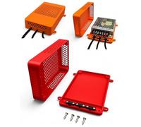 Boîtier compatible avec bloc d'alimentation à découpage Mean Well LRS série compatible avec bloc d'alimentation Meanwell LRS-35, LRS-50, LRS-100, LRS-150, LRS-200 (rouge, LRS 100)