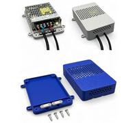 Boîtier compatible avec bloc d'alimentation à découpage Mean Well LRS série compatible avec bloc d'alimentation Meanwell LRS-35, LRS-50, LRS-100, LRS-150, LRS-200 (bleu, LRS 35/50)