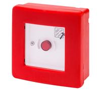 Boîtier d'appel d'urgence pour système d'alarme, avec bouton, à fixer au mur, de couleur rouge et blanc