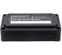 Boîtier de barre omnibus Zwarte 300A, module robuste pour la distribution de courant, avec 4 bornes à vis M8