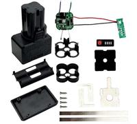 Boîtier de batterie 16,8 V pour outils électriques, ABS pour batterie avec carte de protection PCB, compatible avec 8 cellules Li-Ion, design compact de coque de rechange