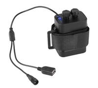 Boîtier de batterie DIY pour 6 piles 18650 avec alimentation 12 V CC et USB pour LED