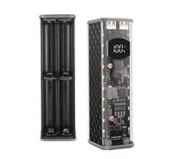 Boîtier de batterie portable avec 8 piles 18650, design DIY sans soudure, boîtier en ABS transparent, sortie 22,5 W/45 W, PD3.1/PPS/QC3.0/AFC, charge rapide, pour appareils USB-C et micro USB