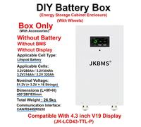 Boîtier de batterie pour systèmes de stockage d'énergie - JKBMS015D-GL - Boîtier de batterie - Pour batteries LiFePO4 314 Ah - Sans batterie - 51,2 V - Acier galvanisé - IP20 - Blanc