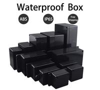 Boîtier de boîte étanche ABS, coffre-fort électronique, boîtes en plastique, boîte de jonction de fil noir, organisateur en plastique, boîtier étanche IP67 115x90x55 with ears