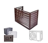 Boîtier de climatisation extérieur - Clôture en aluminium durable 109,2 x 58,4 x 78,7 cm, design à 3 panneaux, housse de climatiseur, bouclier de poubelle, anti-cernes d'équipement de piscine pour une