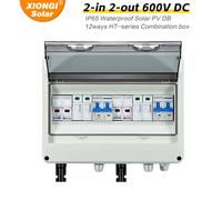 Boîtier de Combinaison Photovoltaïque XIONGISOLAR 2 entrées 2 sorties DC 600V avec Protection contre la Foudre, Fusible 32A, MCB, SPD, Étanche PVDB DC FUSE 25A