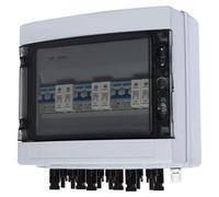 Boîtier de combinaison solaire - Boîtier de combinaison pour panneaux photovoltaïques - 3 entrées, 3 sorties - Disjoncteur CC 40 A 1000 V - Indice de protection IP65, résistance aux chocs IK10 - Prote