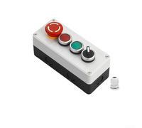 Boîtier de commande de commutateur à bouton-poussoir de 22 mm avec étanchéité IP65, courant nominal 10 A, auto-réinitialisation/1 NC + 1 NO, ABS + boîtier métallique, tension nominale 440 V +, 4