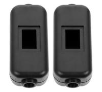 Boîtier de Commande de Lampe Noir 2 Pièces Étanche Ip65 | Abs, Fer et Caoutchouc, Anneau Étanche, Attache de Ligne, Vis de Montage Incluses