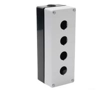 Boîtier de commande en plastique ABS gris IP65, boîtier de commutation à bouton poussoir à trou unique, boîte de jonction électrique de sécurité industrielle étanche (5 trous)