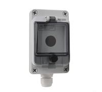 Boîtier de commutation à bouton poussoir à trou unique étanche IP66 pour ouvre-portail automatique - Station de contrôle en plastique 22 mm Gris