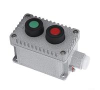 Boîtier de commutation à bouton-poussoir anti-explosion, 220 V 10 A IP65 étanche avec 2 boutons, entrée G3/4 pour industries pétrolières et marines, alliage d'aluminium