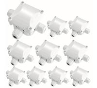 Boîtier de connexion - Boîtier de raccordement - Boîtier de distribution - Boîtier de connexion - Boîtier de connexion universel - Coffret de 10 pièces - Étanchéité - Plastique PC