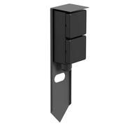 Boîtier de connexion pour jardin, avec piquets de fixation pour l'extérieur, indice de protection IP44, double prise