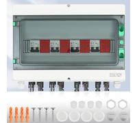 Boîtier de connexion pour panneaux photovoltaïques, 4 circuits, courant continu 1000V, 32A, indice de protection IP65, protection contre les surtensions