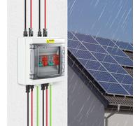 Boîtier de connexion solaire DC pour 2 chaînes, protection contre les surtensions, système photovoltaïque 1000V, 32A, IP65. Boîtier de connexion pour générateur, compatible avec 8 modules. Connecteur 