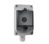 Boîtier de contrôle extérieur industriel avec indice IP66 pour montage sur trou de 22 mm et fonctionnement à bouton-poussoir résistant aux intempéries